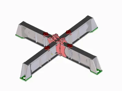 Tower crane chassis 3D model