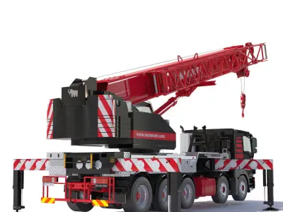 Mobile crane Mercedes Actros HK70 3D model
