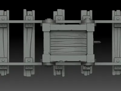 Stylized trolley 3D model
