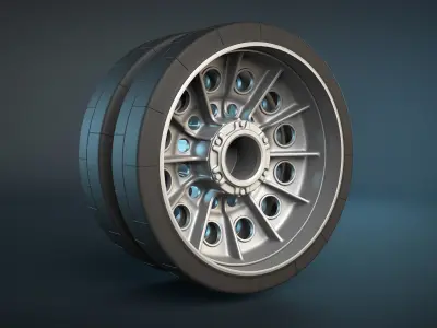 T-54 Tank Road Wheel High-Poly 3D model