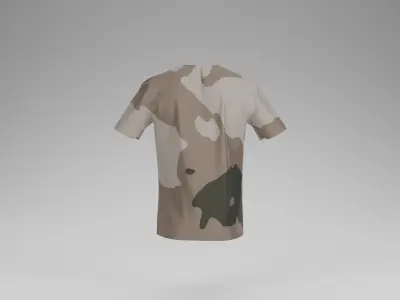Military T-shirt High-poly 3D model 3D model