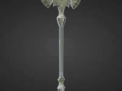 AXE14 high and low poly Low-poly 3D model