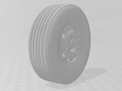  Rugged Truck Tire - High Performance 3D Printable Model 3D print model