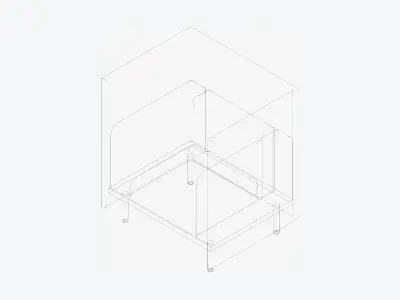Furniture - Sofa - Contemporary - Flame - Chair Low-poly 3D model