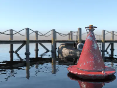 Marina for boats 3D model