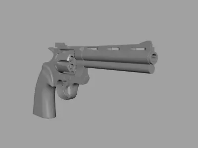 357 Magnum pistol 3D model