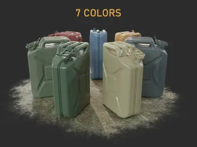 Gameready PBR Jerrycan Low-poly 3D model purchase