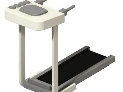 Stylish Gym Treadmill 3D print model