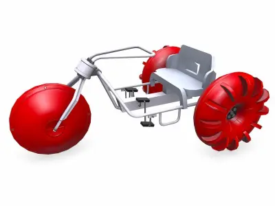 Water Trike Low-poly PBR Low-poly 3D model