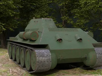 T34-76 Russian Tank 3D model