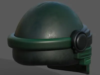 Helmet plastic scifi fantasy futuristic military  Low-poly 3D model