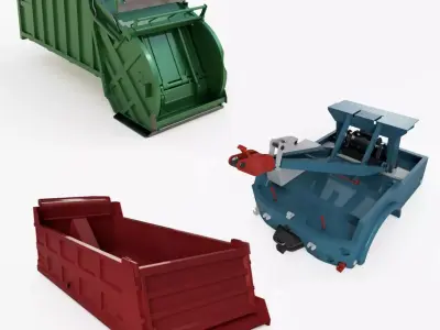 Industrial truck parts  3D Model Pack