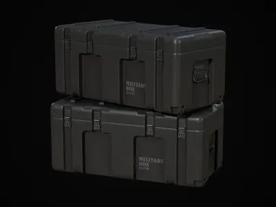 MilitaryCase military case Low-poly 3D model