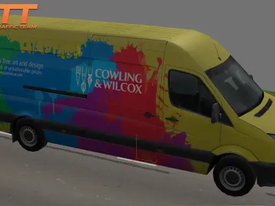 Volkswagen Crafter Cowling Wilcox Low-poly 3D model