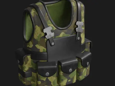 3D Military Tactical Vest 3D model
