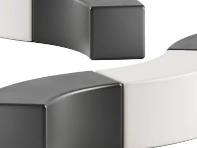 SOFT SNAKE Bench by Slide Design 3D model