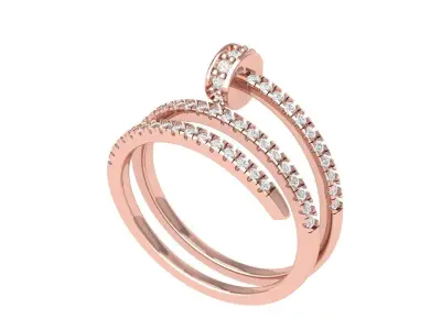  Adjustable Nail Ring For Women Ring 3D print model