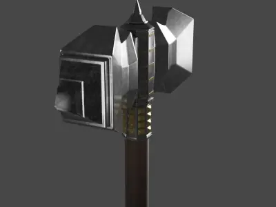 Two-headed war Hammer 3D model