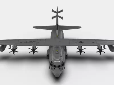 Lockheed Martin EC-130J  - COMMANDO PSYOPS Aircraft - Low-poly 3D model