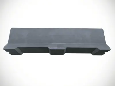 Cement Barrier Low-poly 3D model