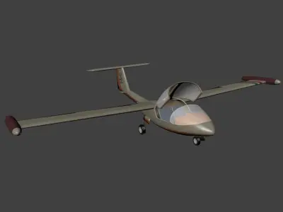 Caproni Vizzola C22 Ventura Free low-poly 3D model