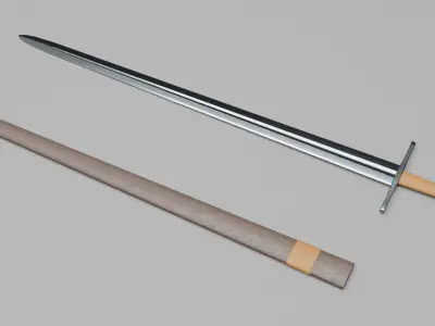 Norman Sword Low-poly 3D model