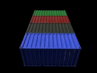 Shipping container Low-poly 3D model buy