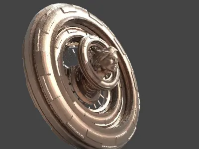 Ancient Alien Star Ring Statue 9  3D model