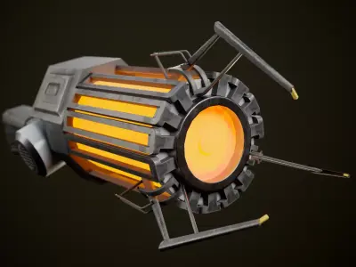 Half Life  Gravity Gun Low-poly 3D model