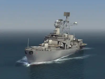 Udaloy Project 1155 Destroyer 3D model