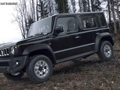 Black SUV Suzuki Jimny 2025 3D model