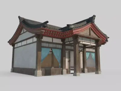 Asian Ancient Architecture Pharmacy 3D model