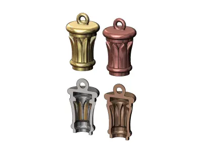 Egyptian Papyrus Leaves Capital Pendants 3D print model
