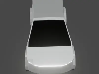 cybertruck car with light Free low-poly 3D model