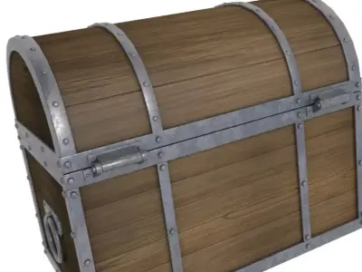 Old Wooden Chest 3D model