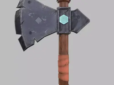 Battle Axe 3D model 14