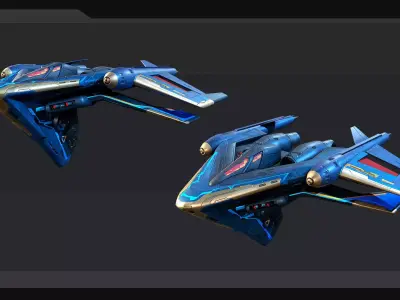 BB4 - GUARDIAN Fighter Low-poly 3D model
