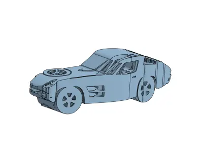 2021 C8 Corvette to 1963 Corvette illusion print 3D print model purchase