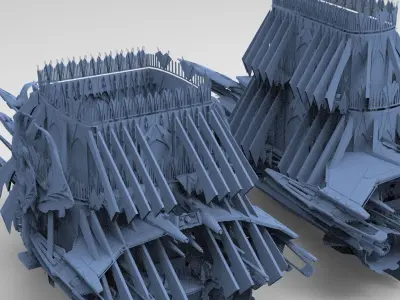 King Arthur Cathedral Ship 2 designs 3D model