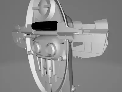 STAR WARS Boba Fett Slave 1 Ship Low Poly Game FBX MODEL Low-poly 3D model