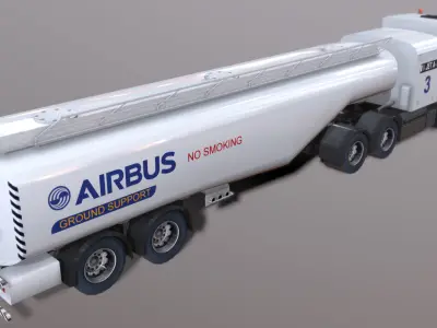 Mercedes Econic refueller Low-poly 3D model