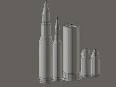 Bullet Pack Low-poly 3D model purchase