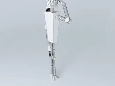 Soldierbot man in suit Free 3D model