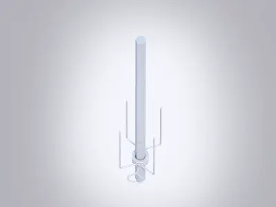 Hex Rod -BBQ Low-poly 3D model