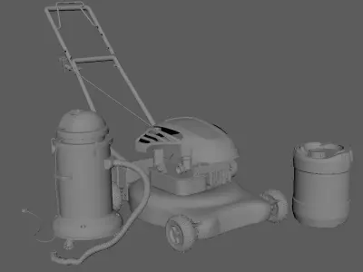 Industrial Props Set Law-Poly 3D Models Low-poly 3D model