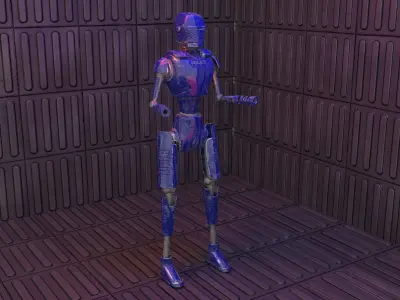 Abandoned Police Droid Free 3D model