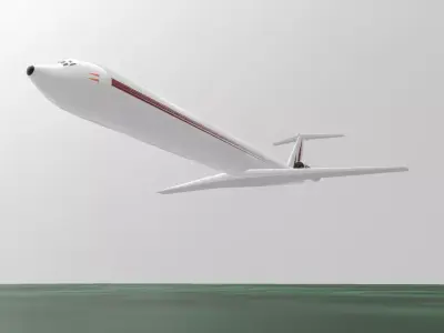 Fictional Twin Rear Engine Jetliner MD-90 Inspired series 3D model