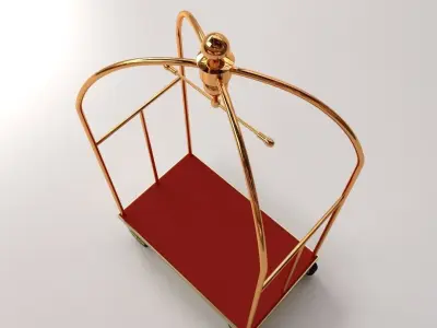 Hotel Luggage Cart 3D model