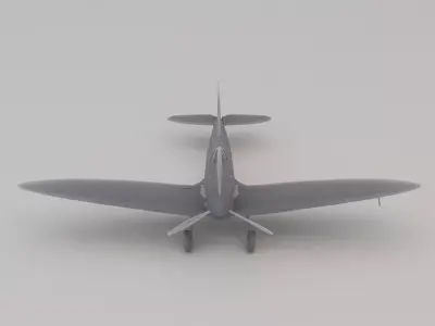 Supermarine Spitfire Mk IIa Fighter United Kingdom WWII 1936 3D print model