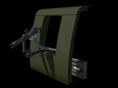 M134 Helicopter Mount System Collection 3D Model Pack